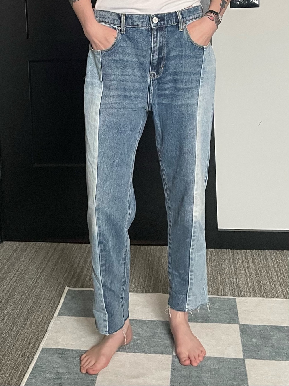 Pascsun Baggy Vintage Icon Two Toned Denim Jeans